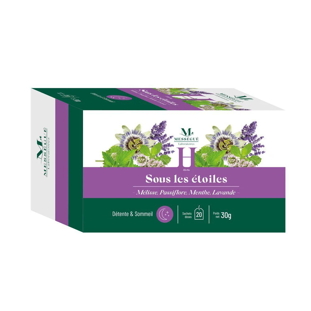Infusion détente et sommeil Sous les étoiles Mességué x20 sachets 30gr