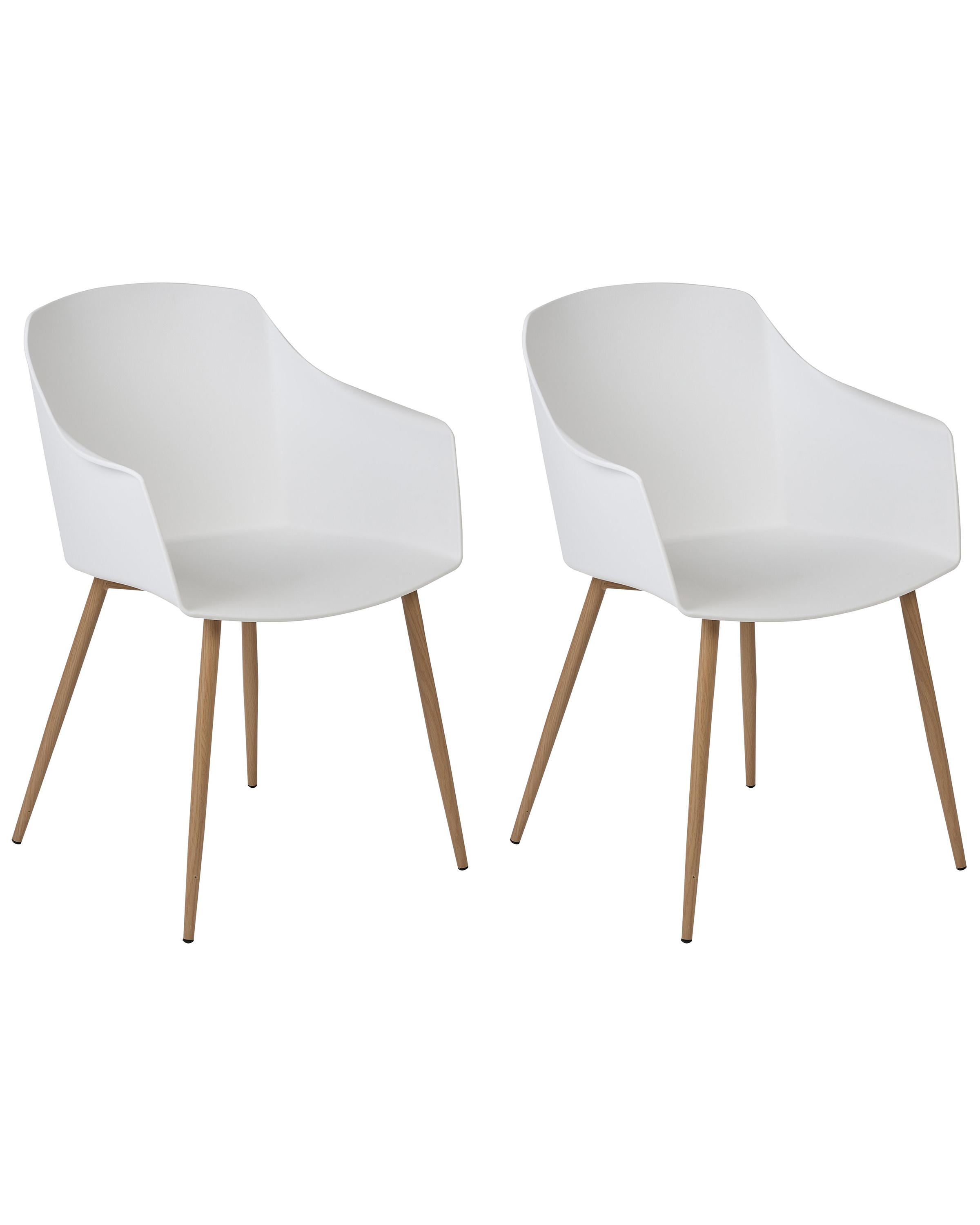 Set van 2 eetkamerstoelen FONDA II Wit