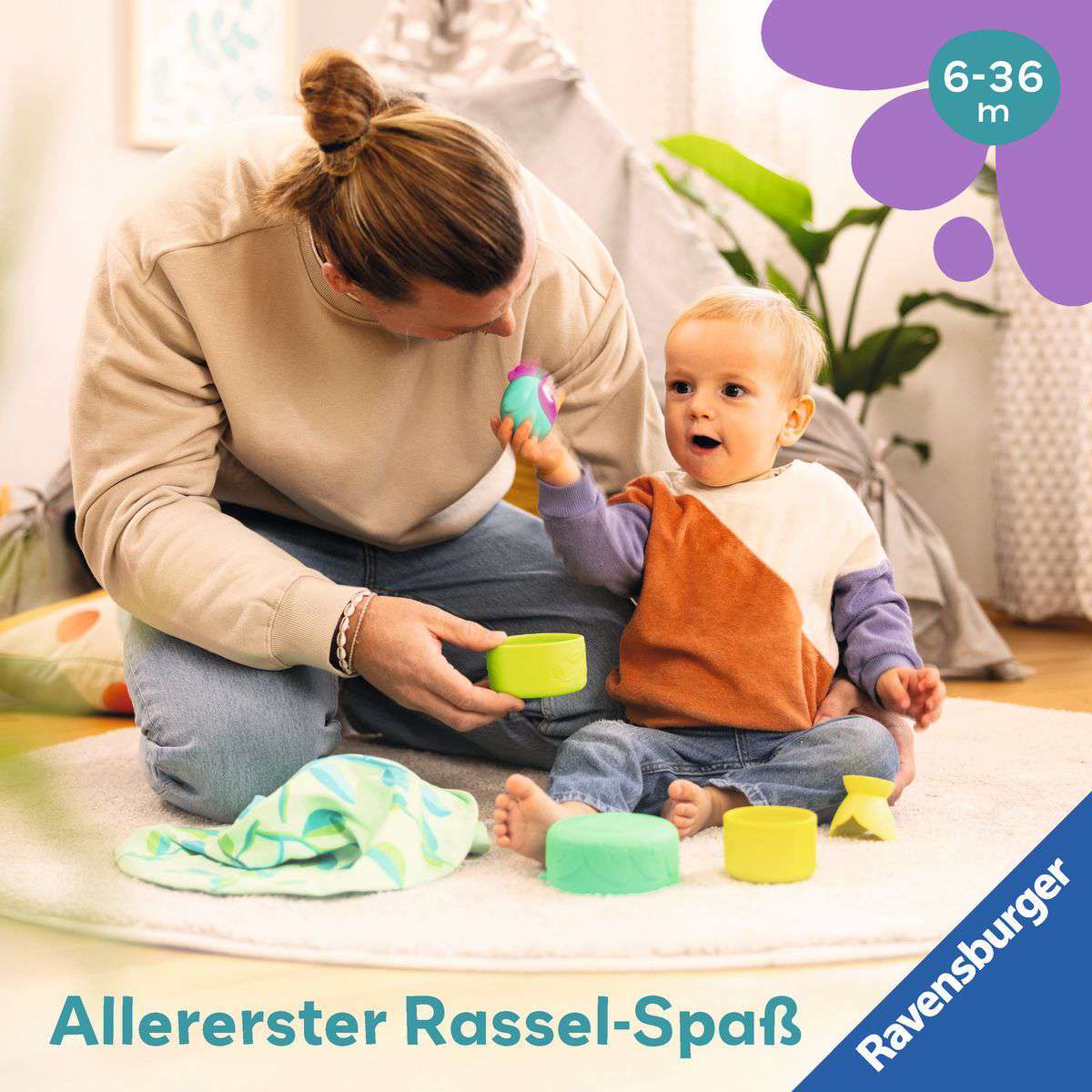 Ravensburger Spiel Play+ Baby-Stapel-Puzzle: Vogelnest