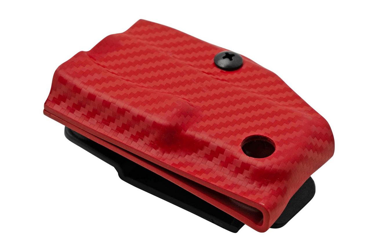 Clip And Carry Kydex Sheath Leatherman Skeletool, Carbon Fiber Red LSKEL-CF-RED riemholster