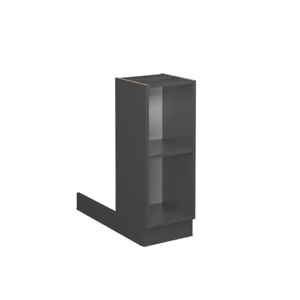 Regalinselunterschrank Küchenschrank Küchenmöbel Fame-Line Anthrazit 30 cm modern Küche Einbauküche Kücheninsel Einlegeboden Blende Küchenunterschrank Küchenzeile Regal Aufbewahrung