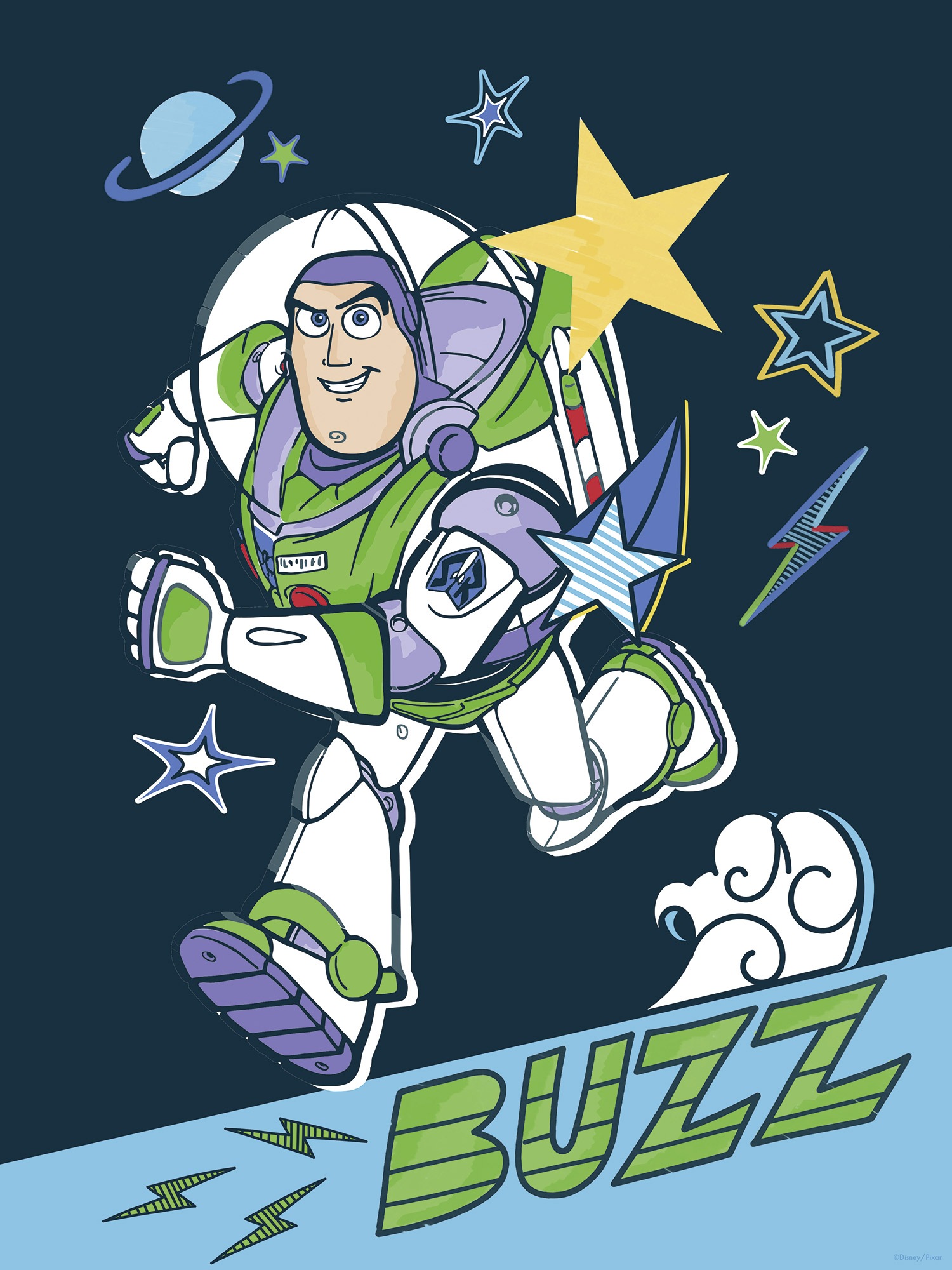 Komar Wandbild »Disney and Pixar Toy Story Buzz« Disney Set, 1 Stk. tlg. 30 x 40 cm (Breite x Höhe) - Kinderzimmer, Dekoration