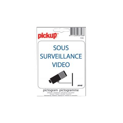 Pickup - Pictogramme - Sous vidéo surveillance - 100 x 100 mm