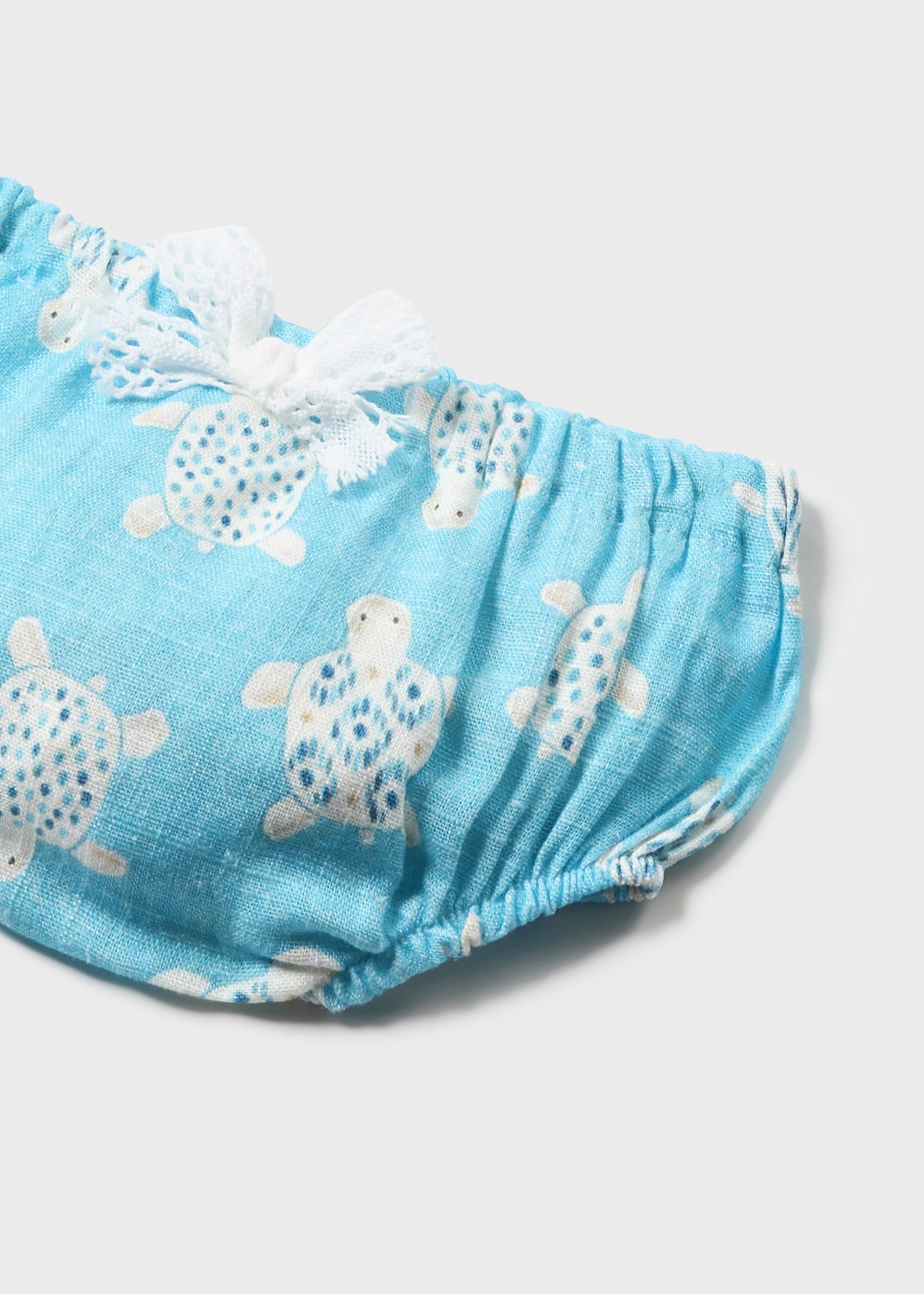 Vestido-capa de fralda Capri para recém-nascido com estampa de linho