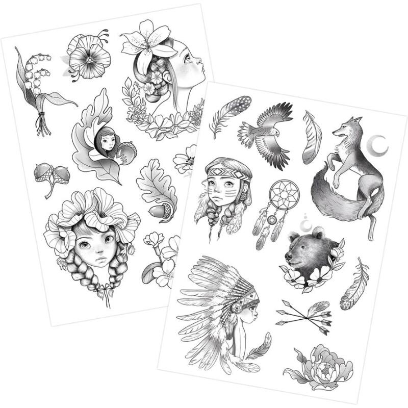 Tattoo Mania, Wild - Noir & Blanc