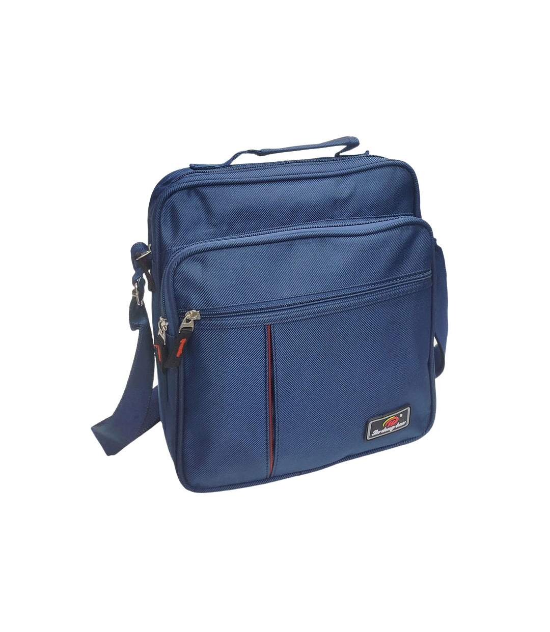 Sacoche pour homme - Multi-poches - Pochette textile - Bleu