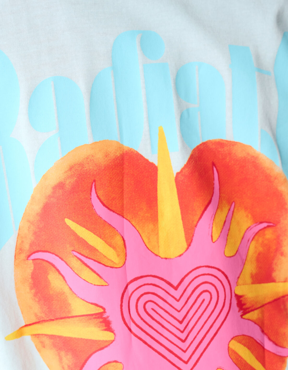 Radiate Artwork T-shirt Lichtblauw