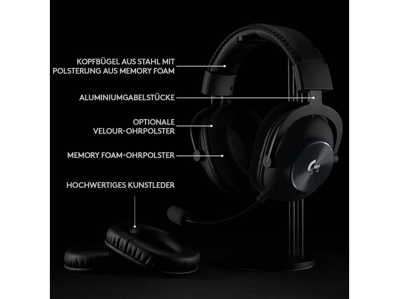 Logitech Headset G Pro X Wireless Lightspeed Gaming Schwarz Kabelloses Over-Ear-Headset mit Surround-Sound