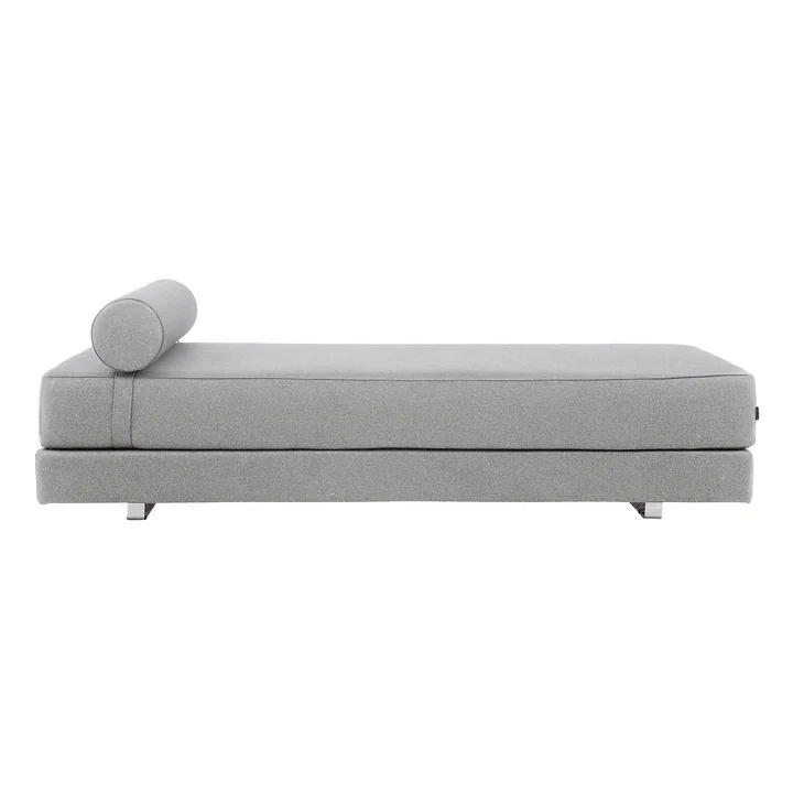 Softline - Lubi Schlafsofa mit Taschenfederkern, grau (Filz 620), inkl. Nackenrolle