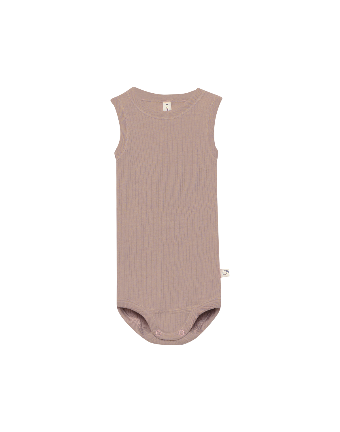 Romper zonder mouw van merinowol voor baby's