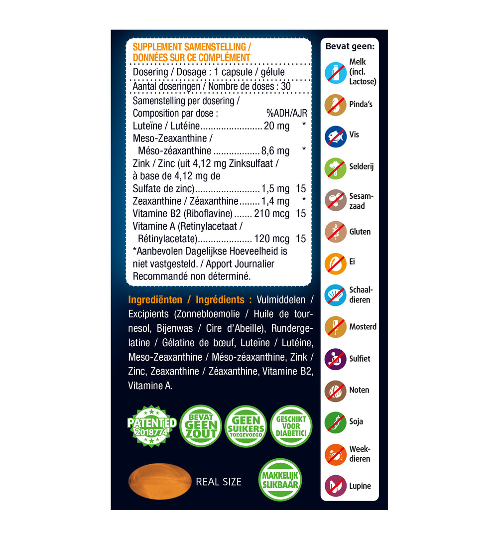 Lucovitaal Ogen Scherp Zien & Vochtbalans (30 capsules)