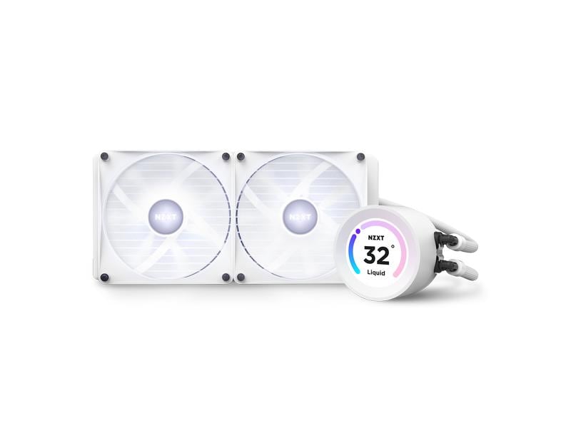 NZXT Wasserkühlung Kraken Elite 280 RGB Weiss Wasserkühler für Intel und AMD Prozessorsockel mit LCD-Display und leuchtenden, leisen RGB-Lüftern