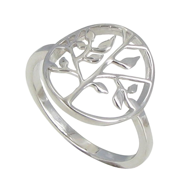 Bague Argent Rhodié Arbre de Vie