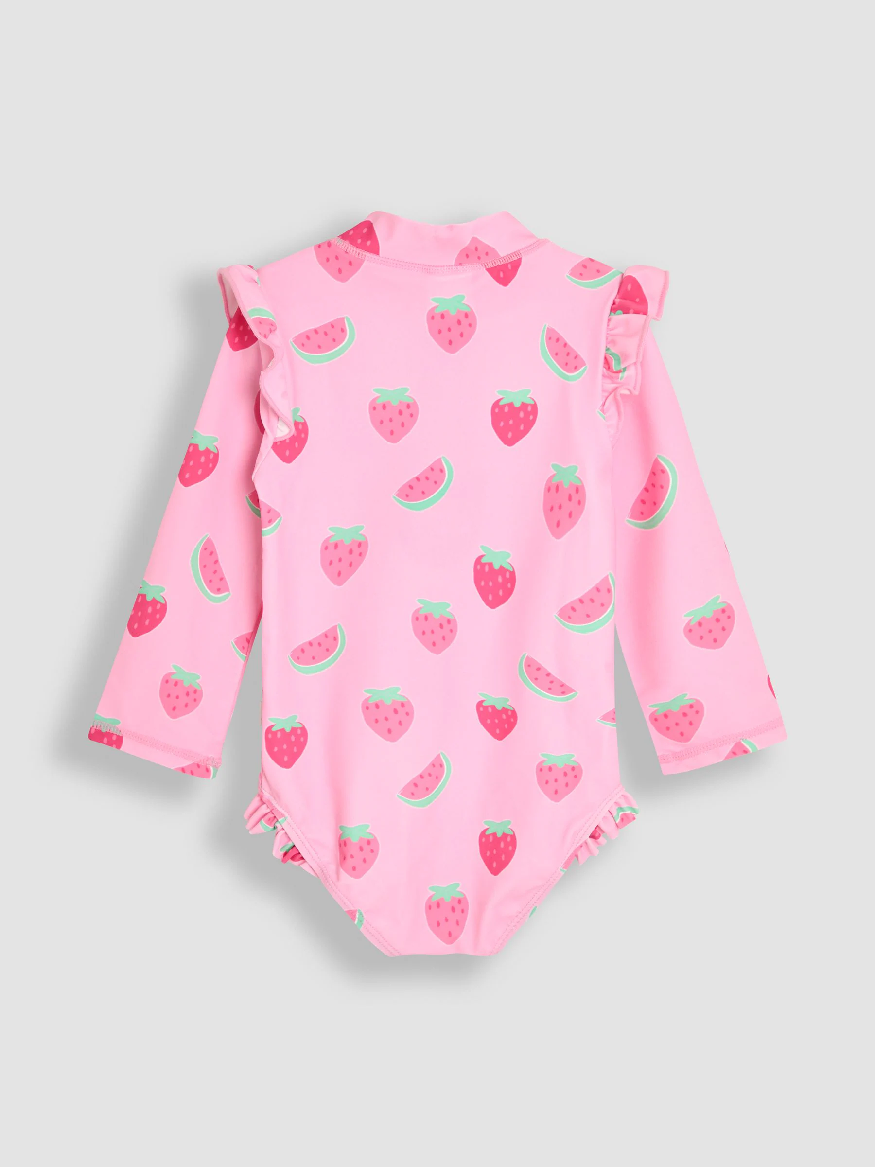 JoJo Maman Bébé Badpak met lange mouwen en aardbeienprint