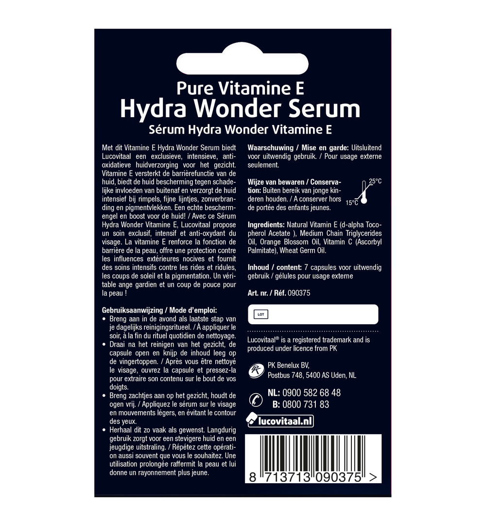 Lucovitaal Vitamine E Hydra Wonder Serum (7 capsules)