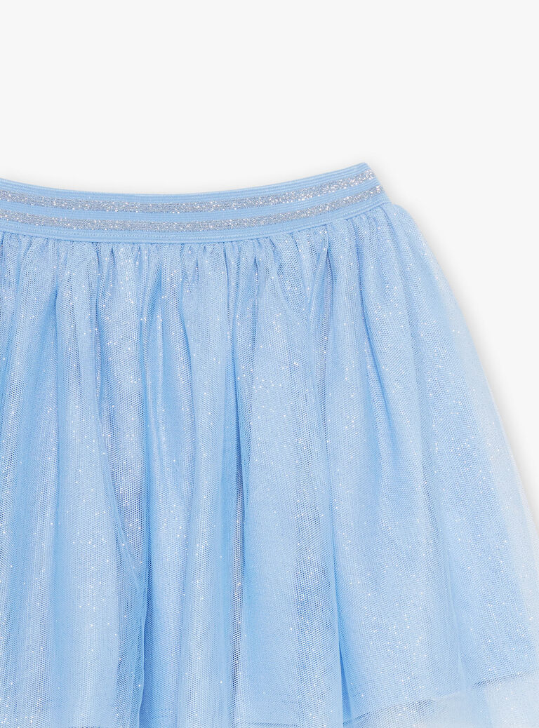 Jupe bleue courte à paillettes