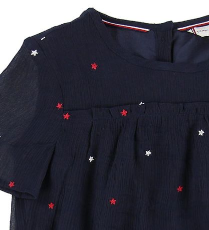 Tommy Hilfiger T-shirt - Star EmbroideRød - Blåck Iris