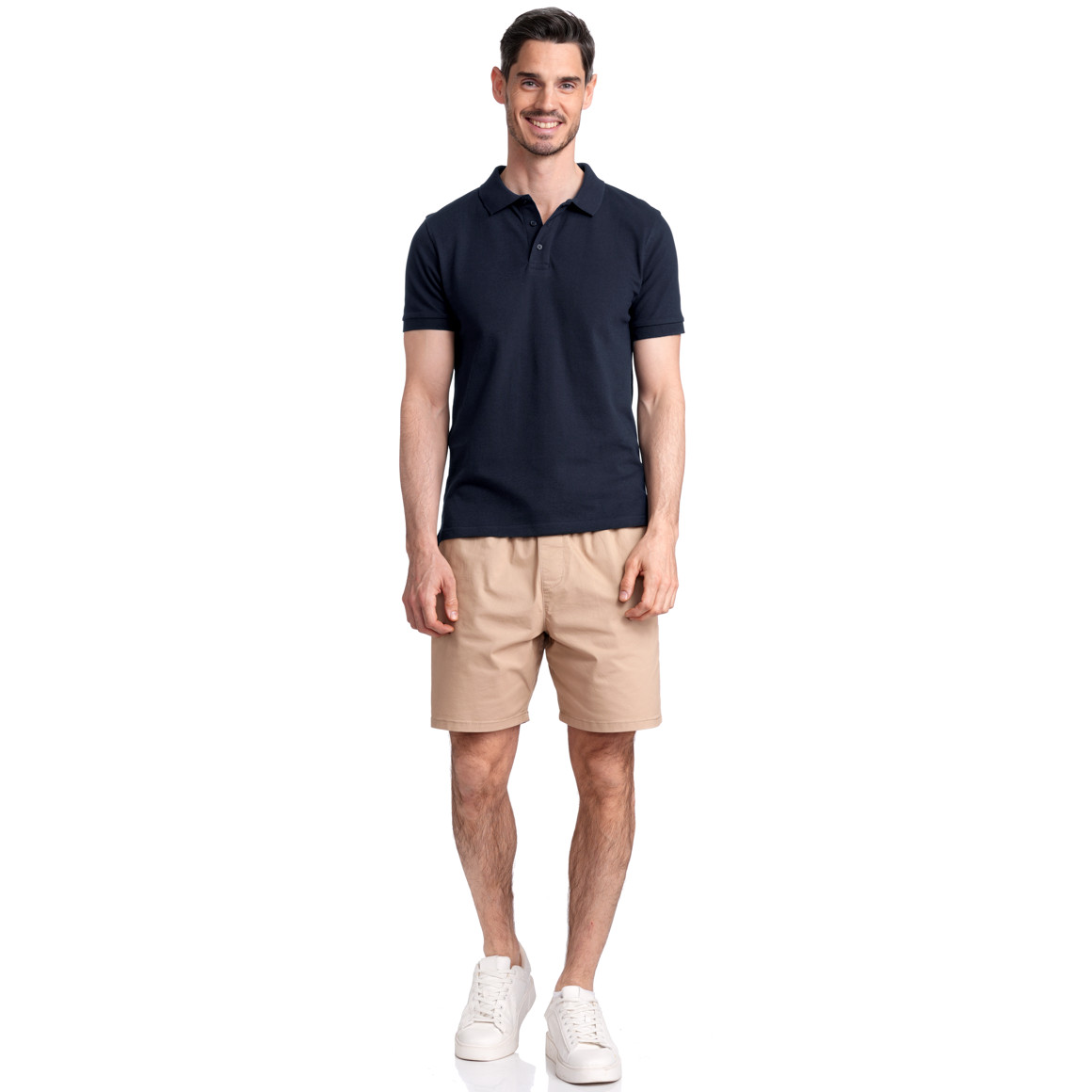 VanVaan Herren Poloshirt in Piqué-Qualität dunkelblau