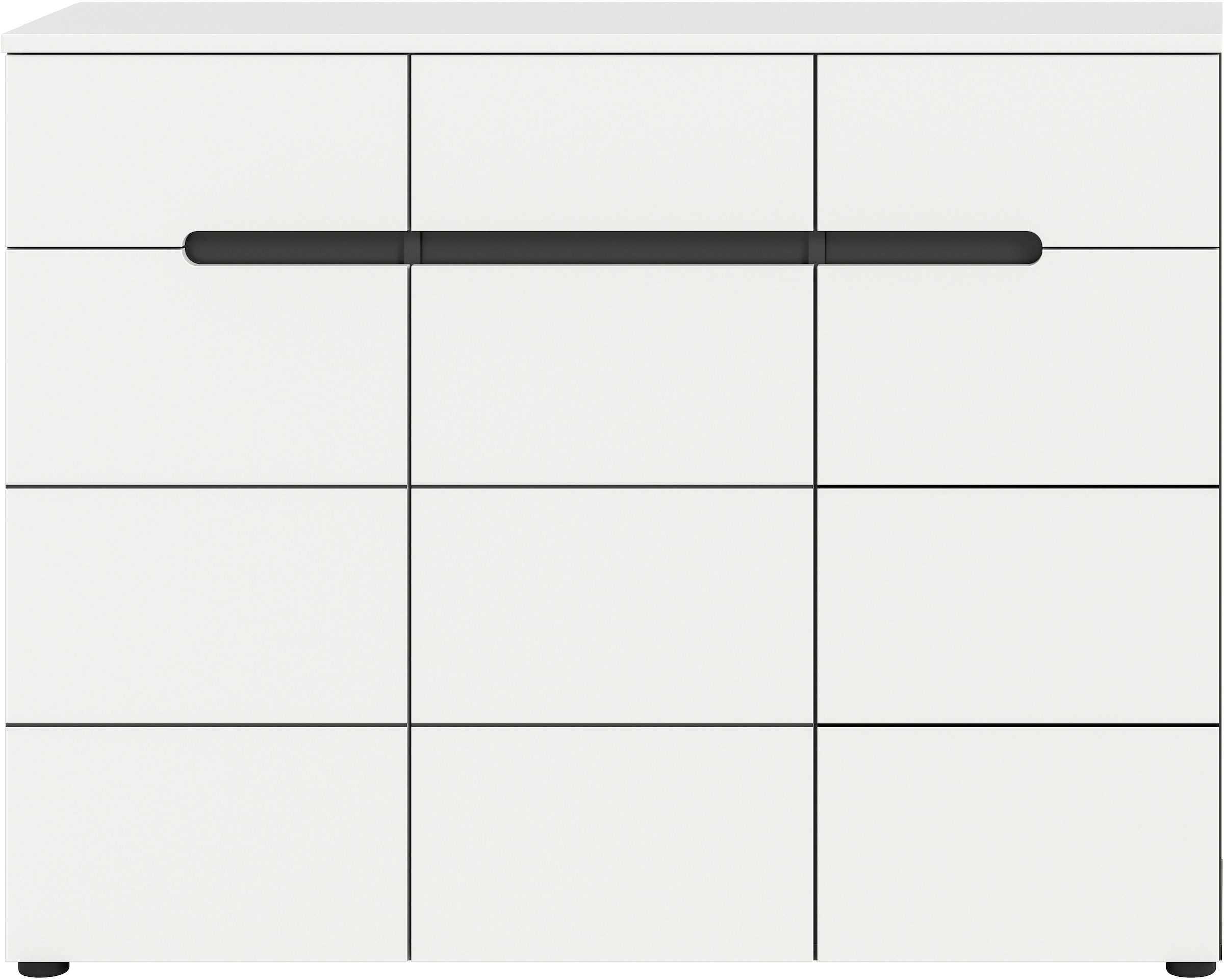 INOSIGN Garderobenschrank »REHAT, TOPSELLER!, Breite 120 cm, 3 Türen, 3 Schubkästen, 12 Fächer« in verschiedenen Farben erhältlich, Platz für ca. 24 Paar Schuhe, 1 Stk. tlg. Schuhschrank, Kommode, Schuhkommode, Anrichte, Sideboard