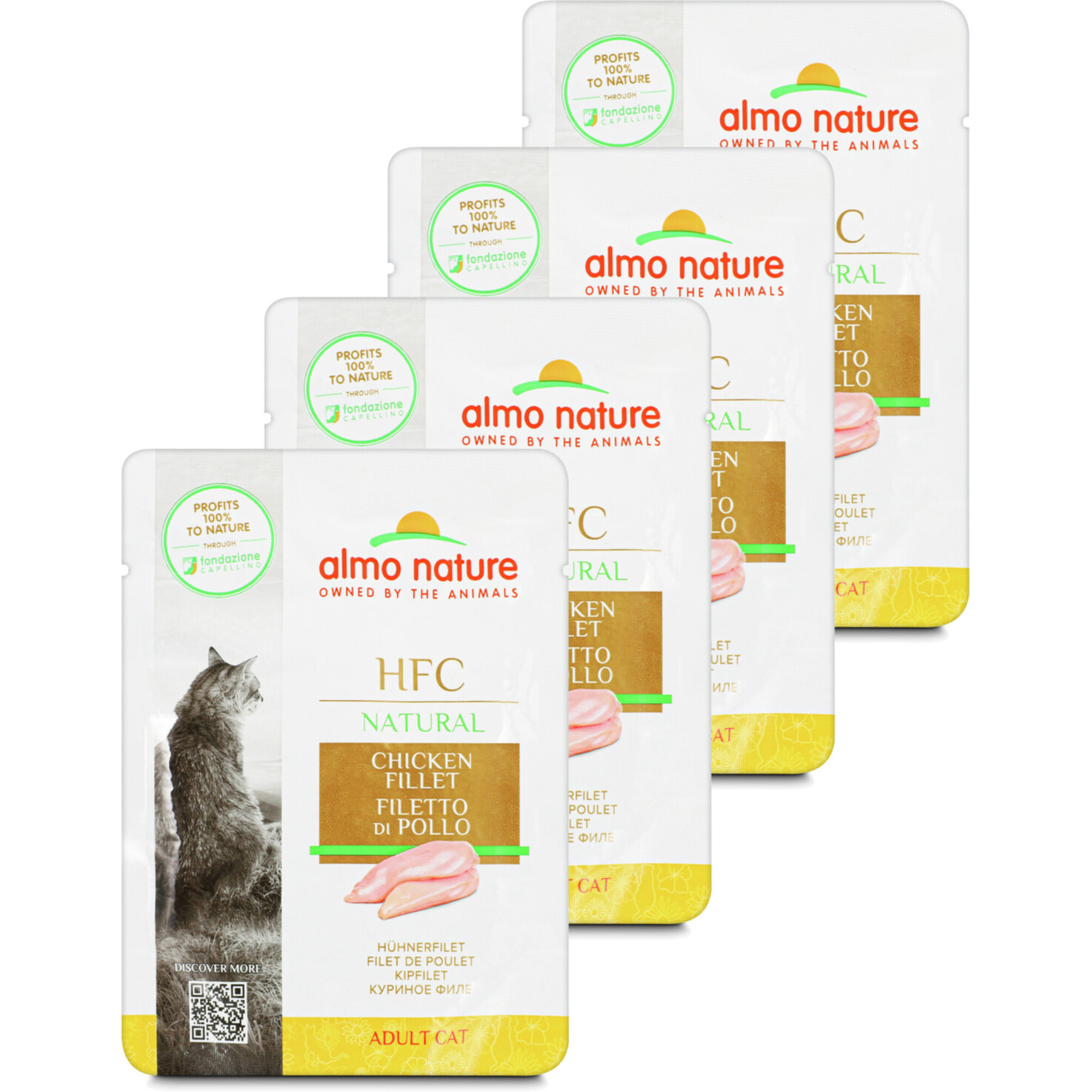 Almo Natural Katzenfutter HFC Hühnerfilet 4x 55g