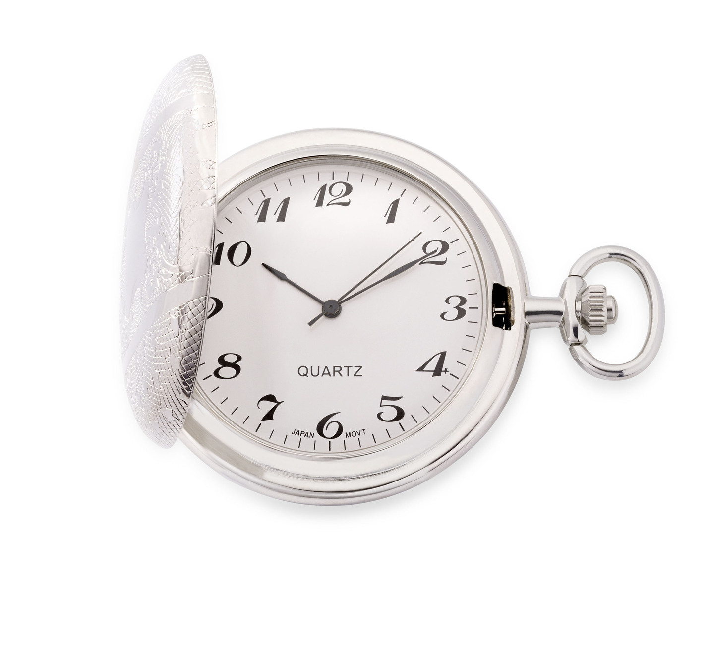 Quartz-Taschenuhr mit Metallgehäuse