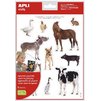 Gommettes apli agipa les animaux de la ferme pochette 12f