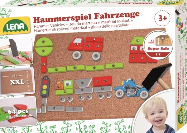 Hammerspiel FAHRZEUGE in bunt