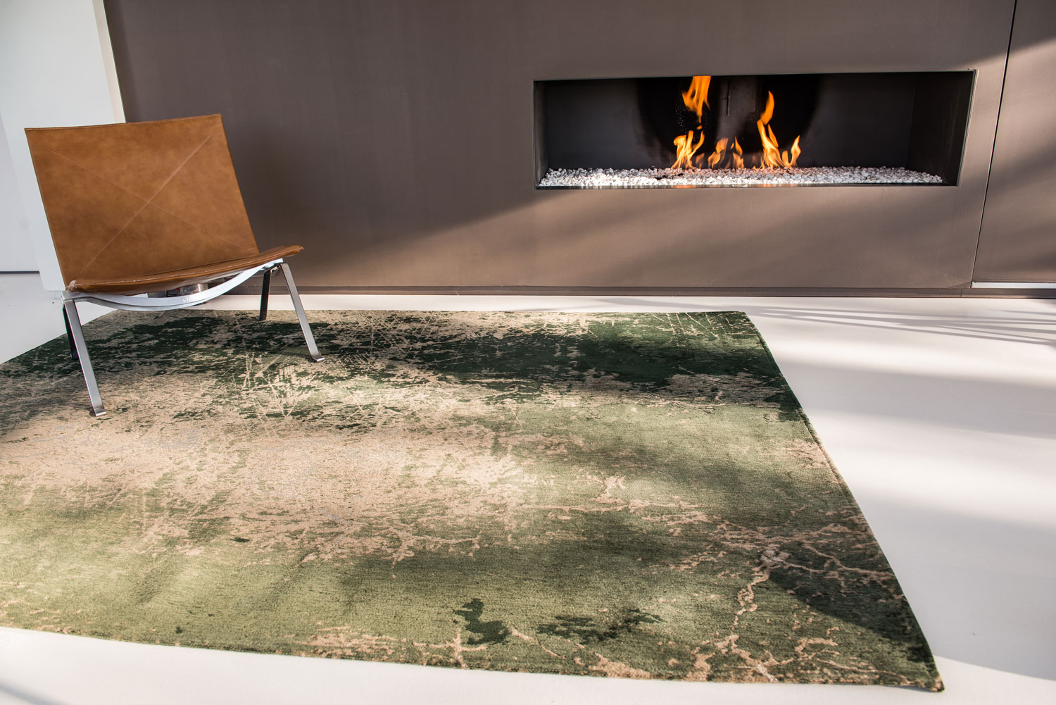 Ecorugs vloerkleed Cracks groen 280x390 cm