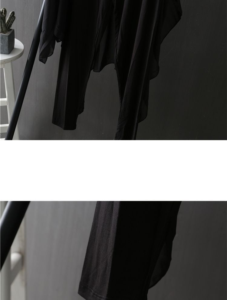 Faiar - Elastische taille, effen asymmetrische rokoverlay, dansbroek