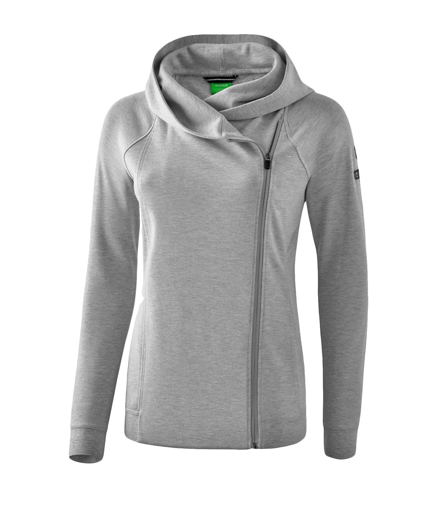 Erima Essential Kapuzenjacke Damen Grau Schwarz