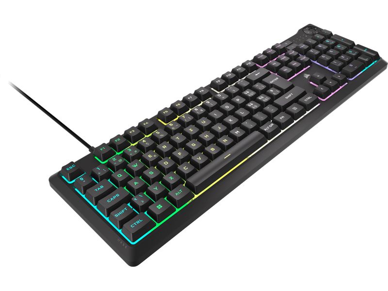 Corsair Gaming-Tastatur K55 CORE RGB Membran-Gaming-Tastatur mit 10-Zonen-RGB-Hintergrundbeleuchtung