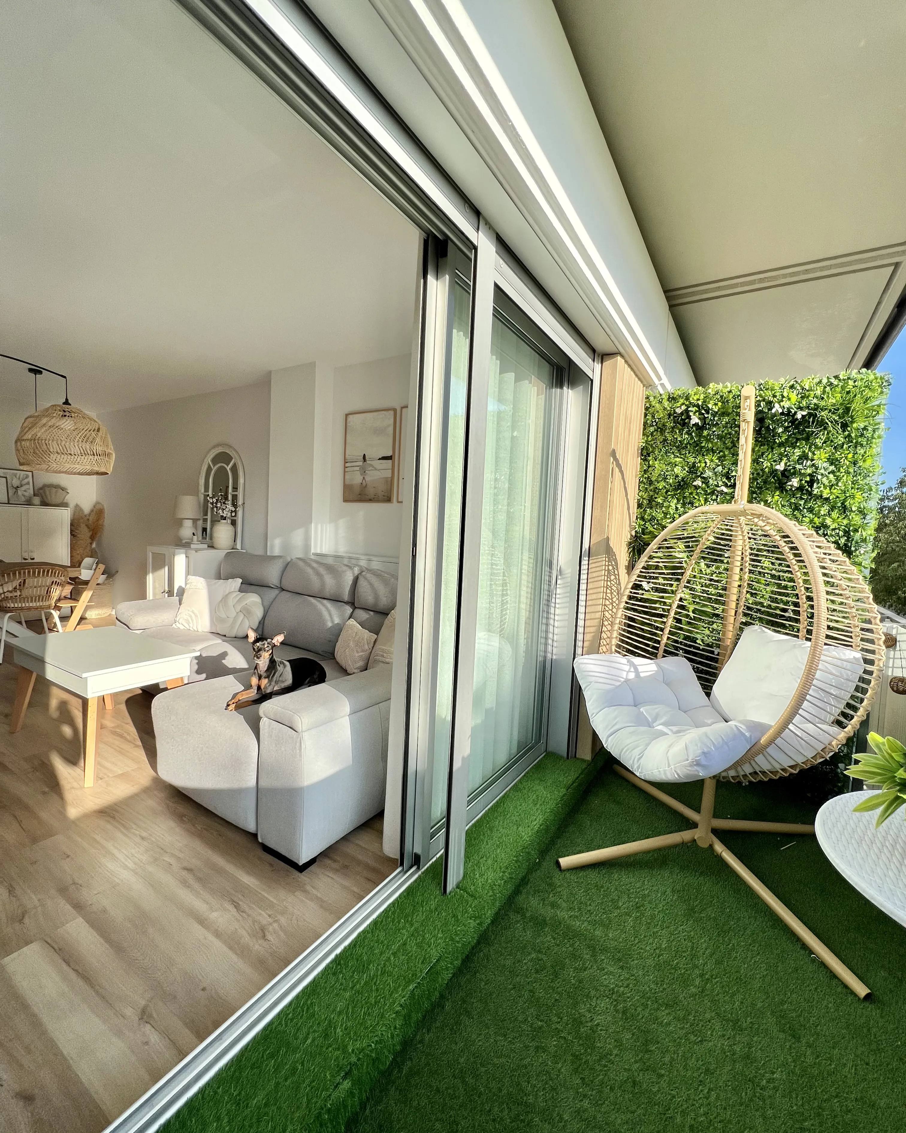 Hangstoel met standaard ARCO Metaal Beige