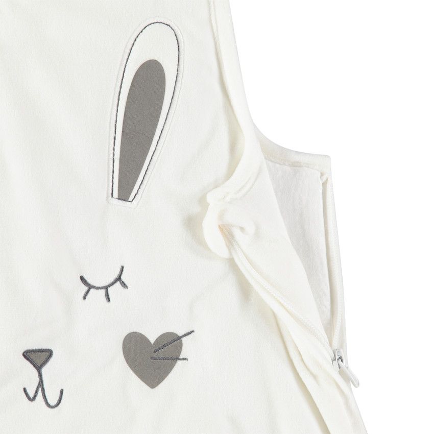Gigoteuse sans manches en velours TOG 3.5 - Ecru