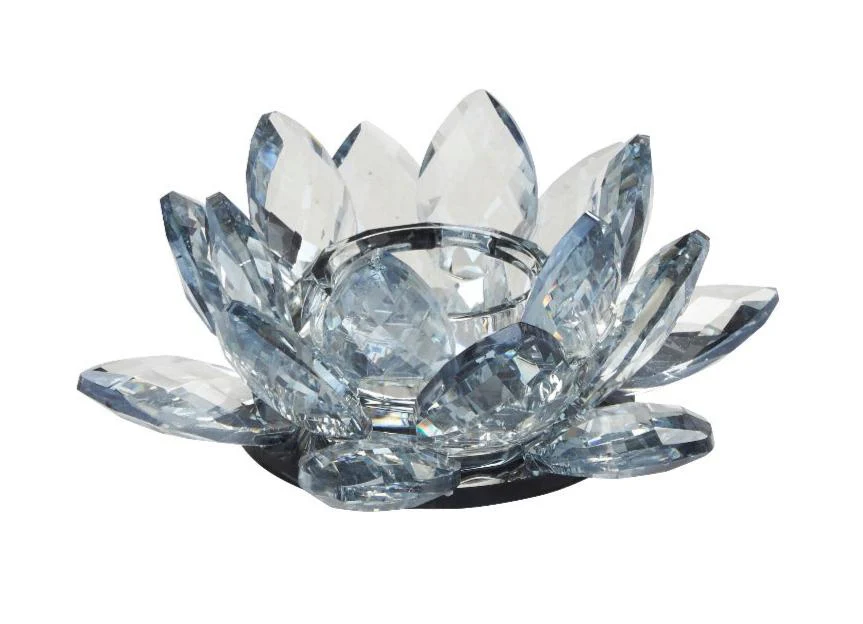 Margit Brandt  Lotus Votive fyrfadsstage, lille - Light Blue