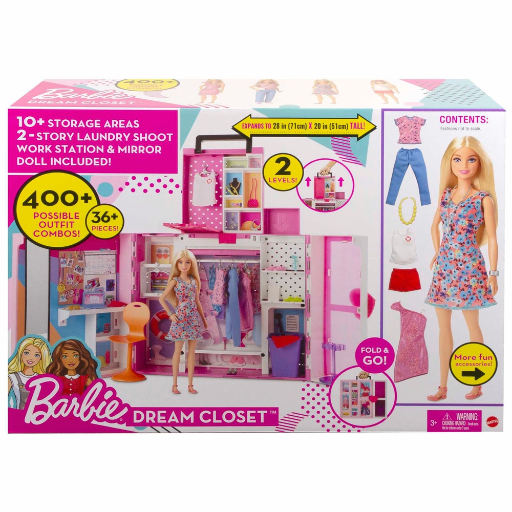Barbie Traumkleiderschrank mit Puppe & Accessoires