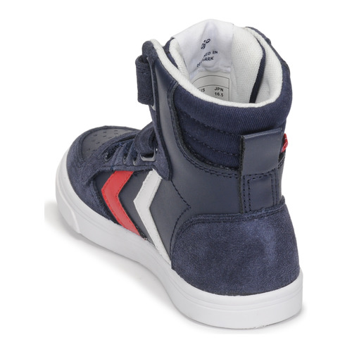 hummel - SLIMMER STADIL LEATHER HIGH JR - Bleu