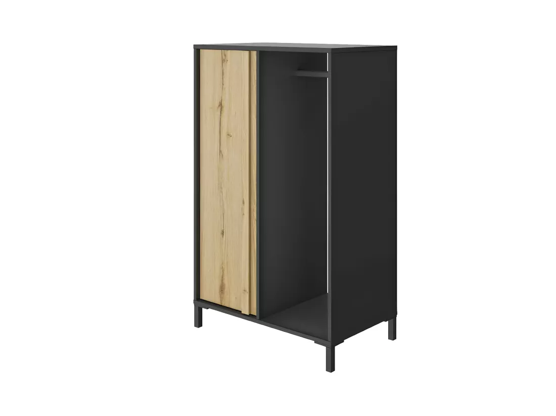 Vestiaire 1 porte 1 penderie Chêne Noir - FIP