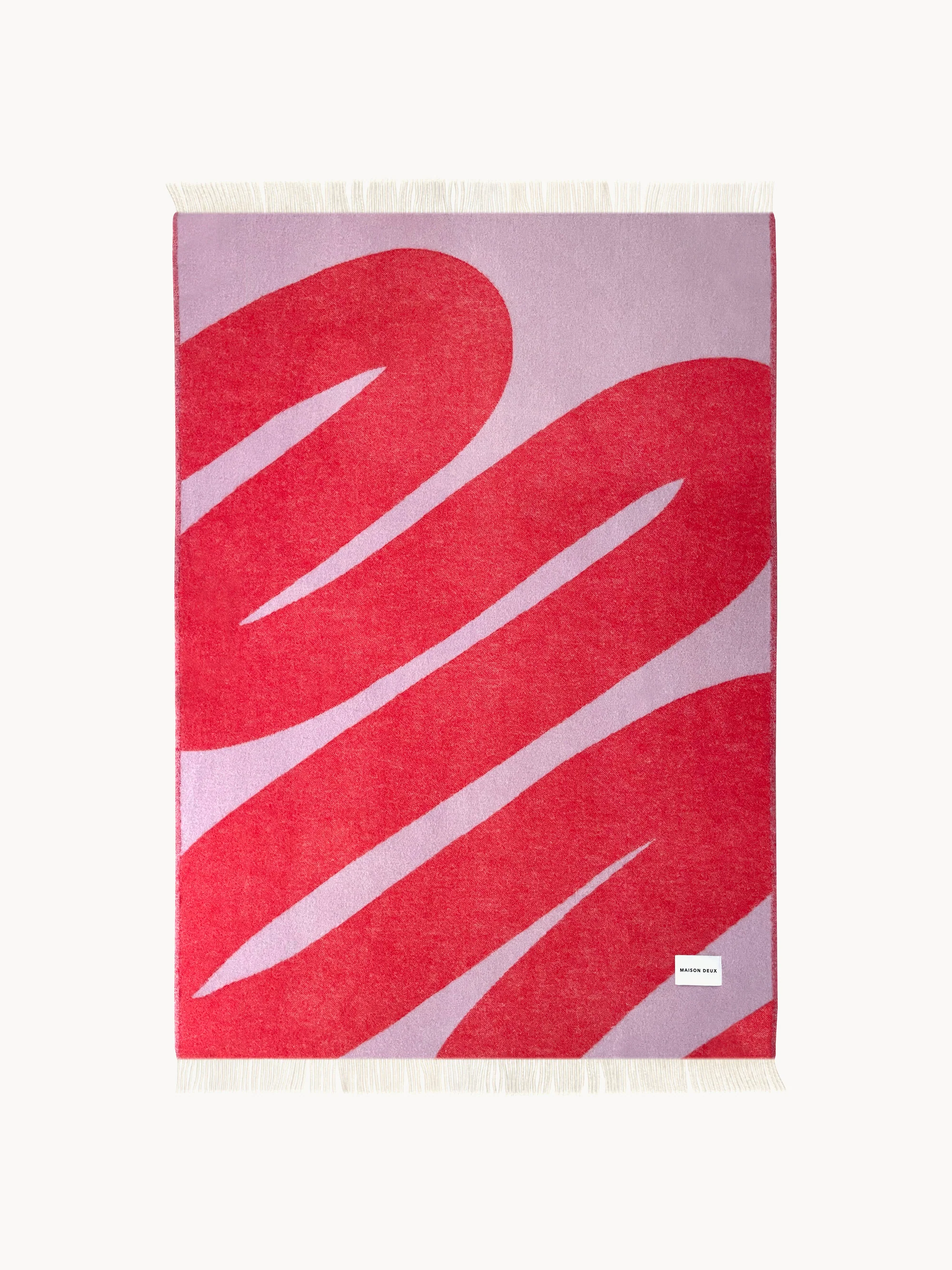 Wollen plaid Swirl met zigzagpatroon