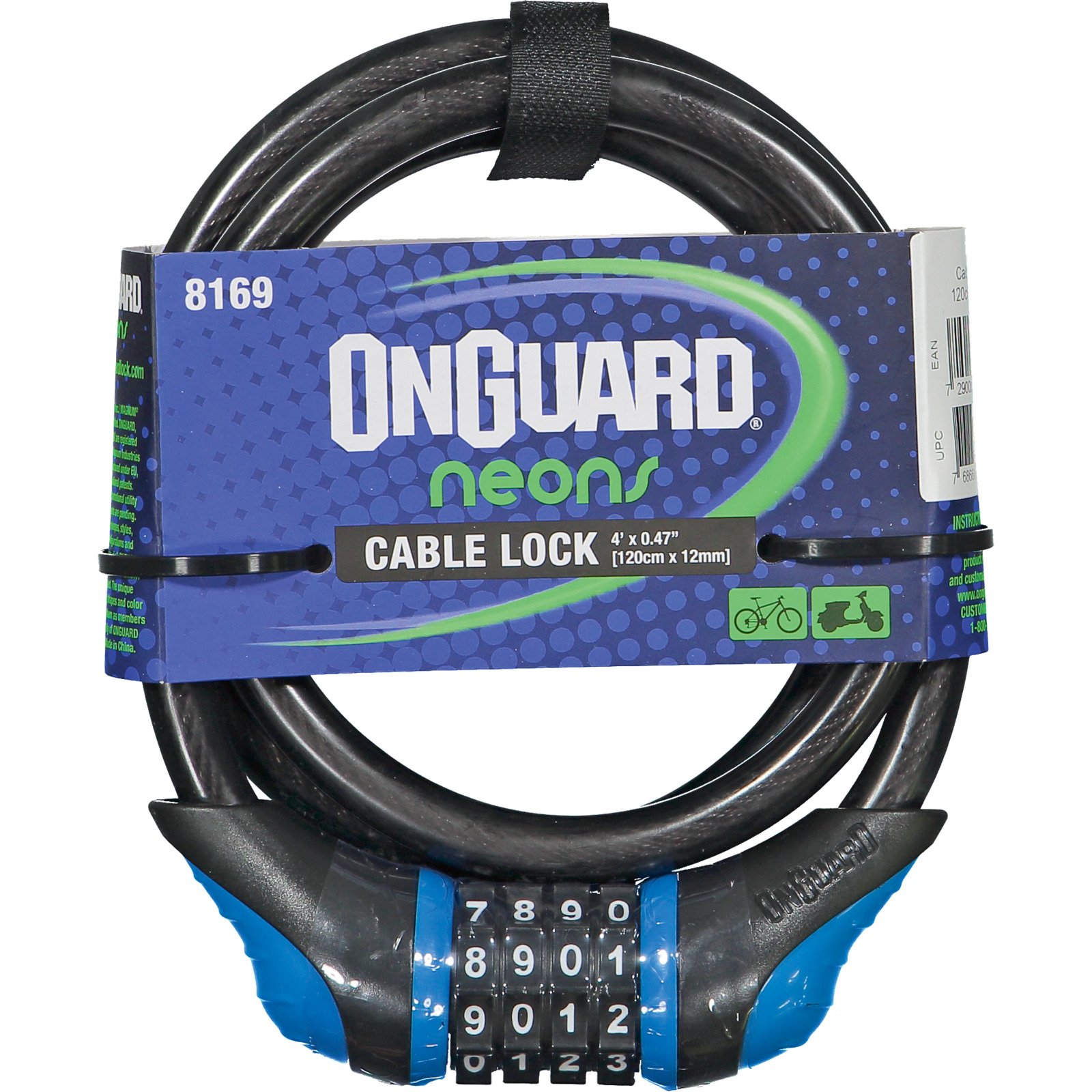 Onguard Zahlen Kabelschloss 120 cm