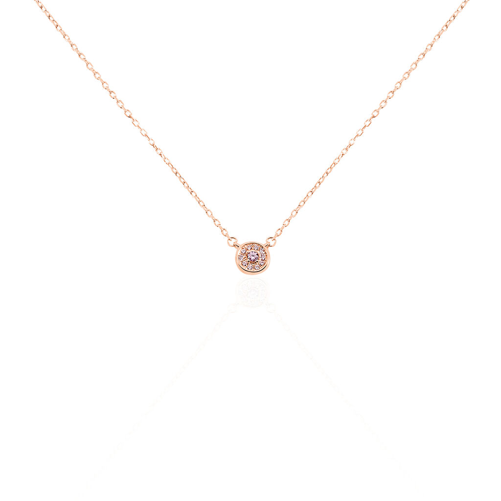 Collier Auxana Argent Rose Oxyde De Zirconium