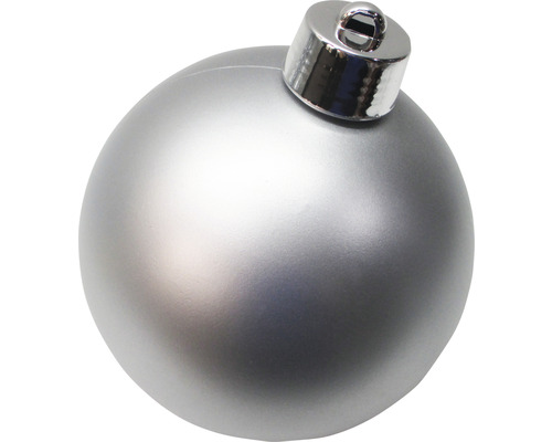Grote XXL kerstboombal van Lafiora, kunststof, Ø 20 cm, mat zilver