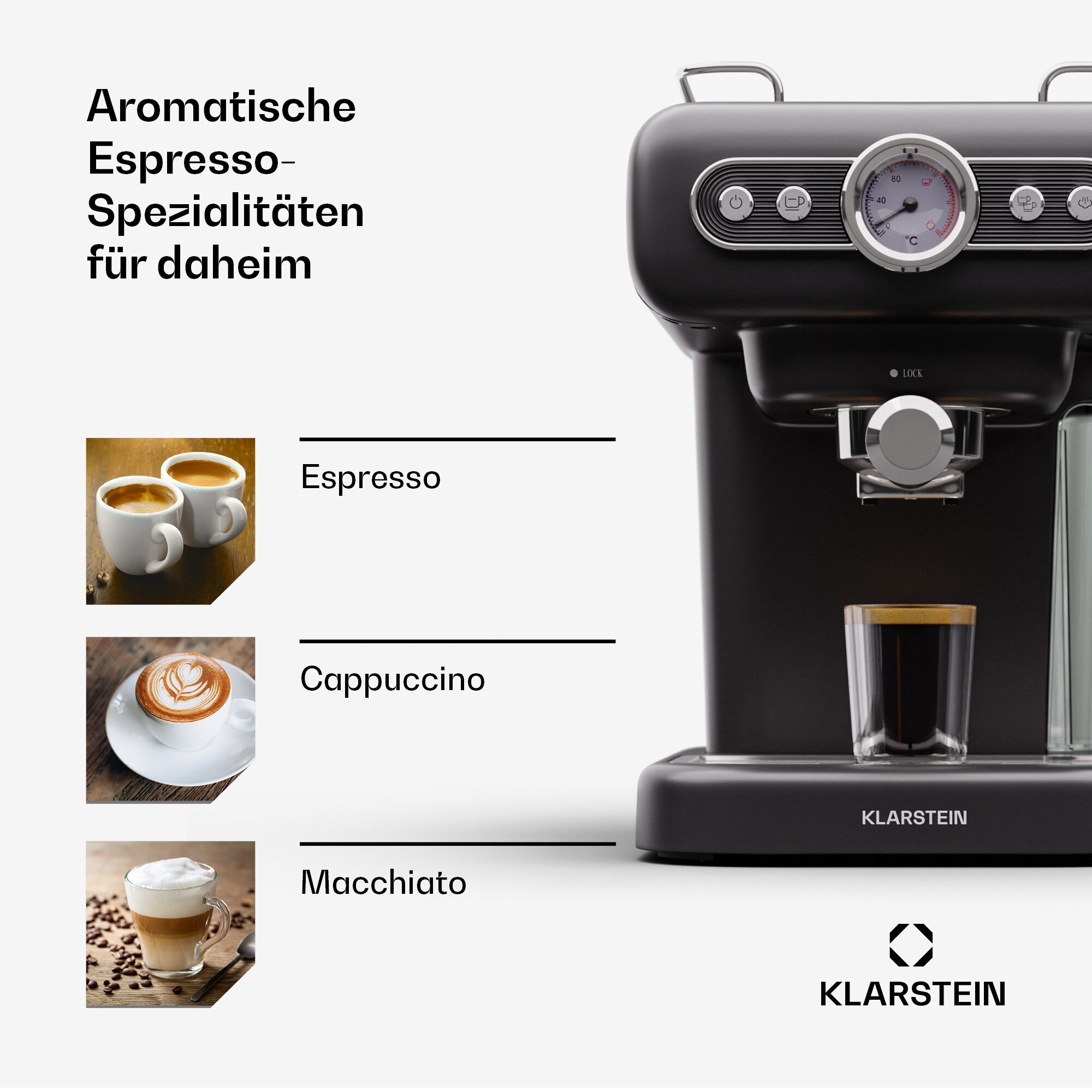 Espressionata Evo Espressomaschine 950W 19 Bar 1,2L 2 Tassen