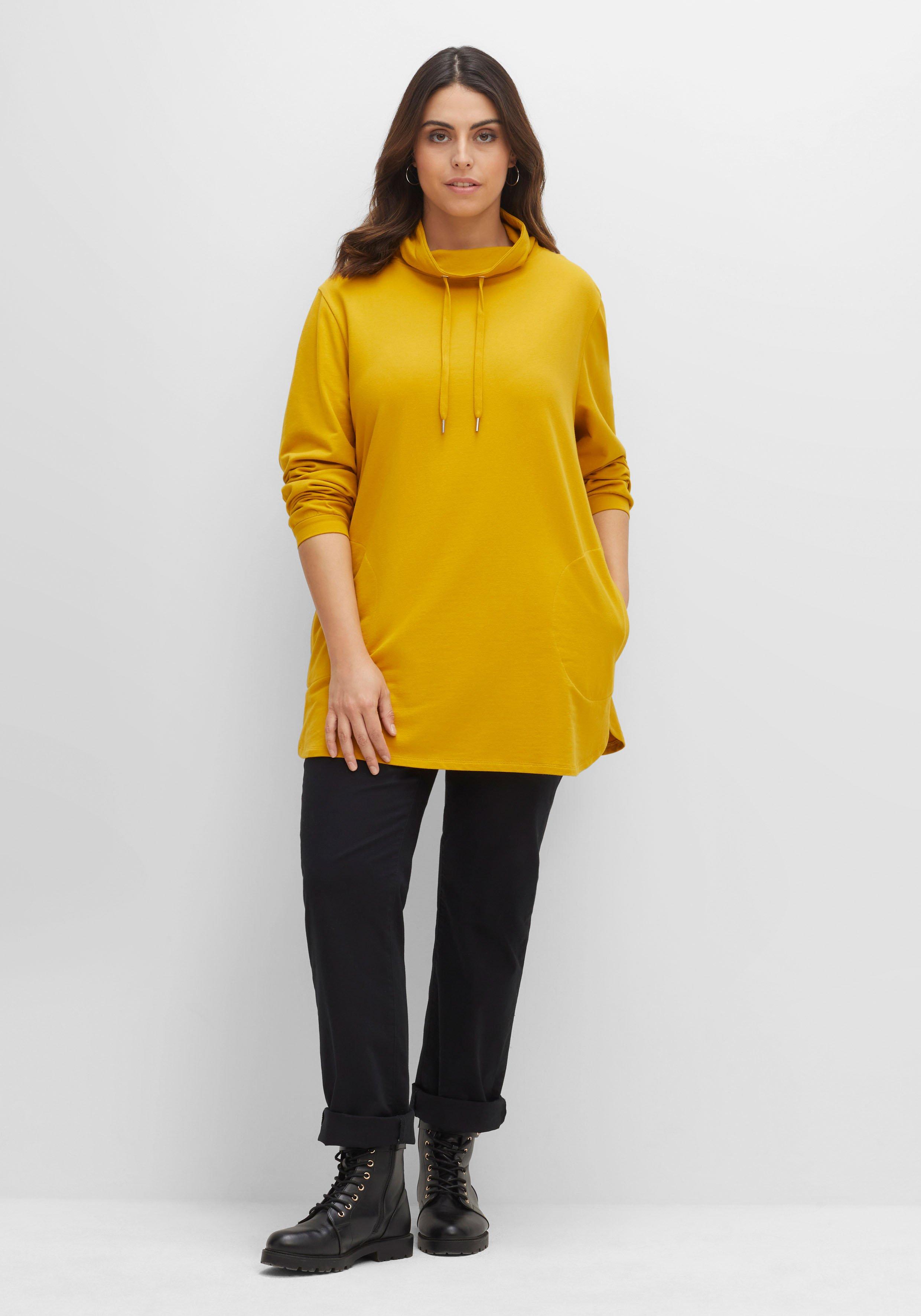 Sweatshirt mit hohem Kragen und Tunnelzug