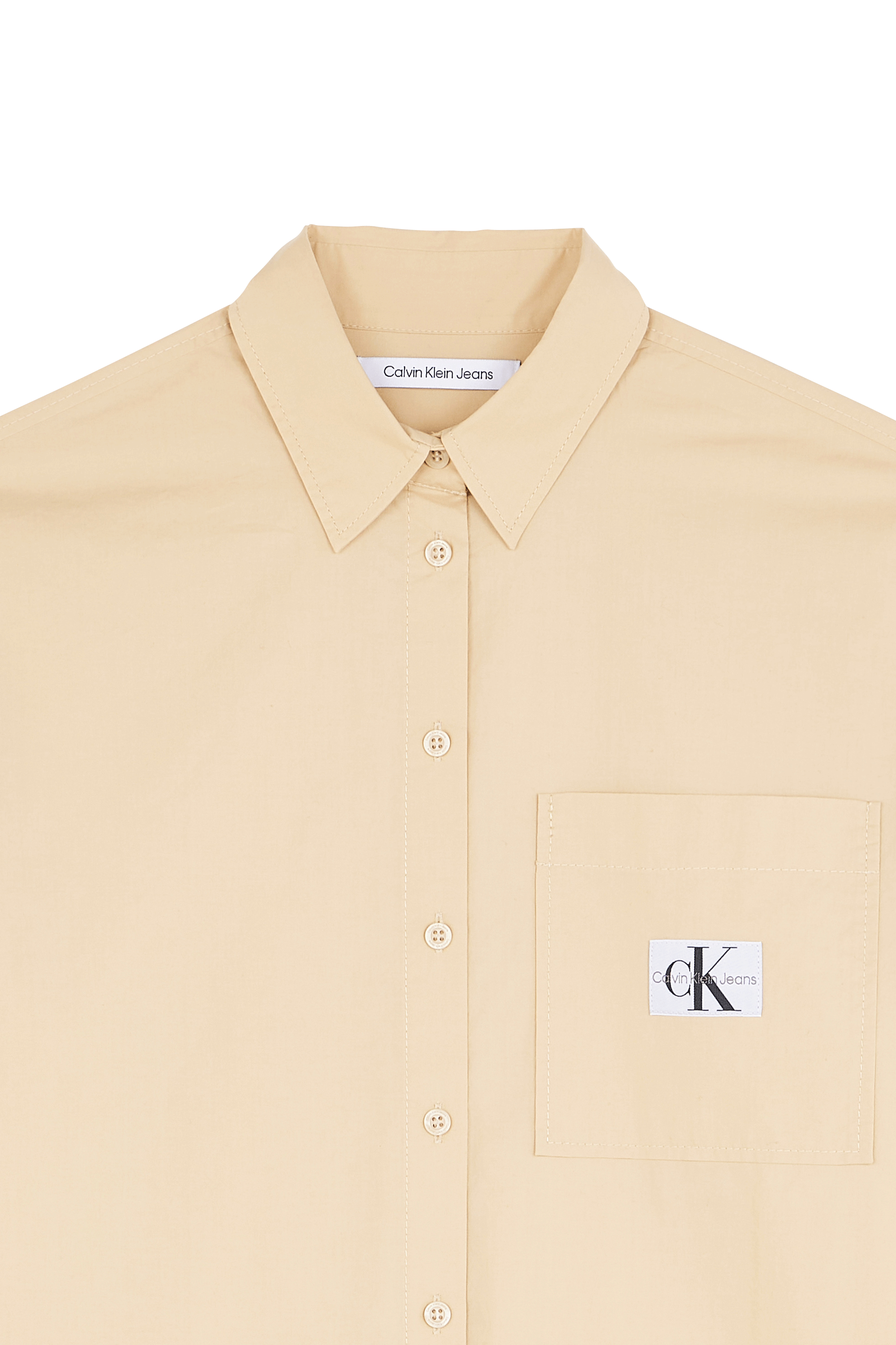 CALVIN KLEIN JEANS Chemise WOVEN LABEL RELAXED Beige