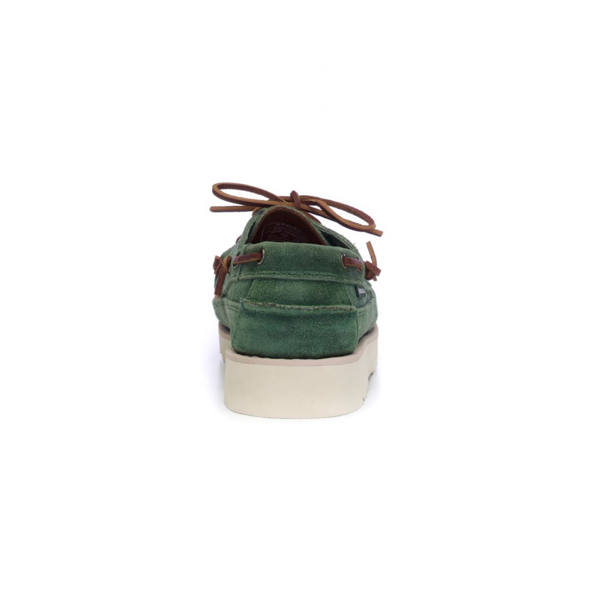 KEUKA OIL OLIVE-Mocassin en daim graissé pour homme