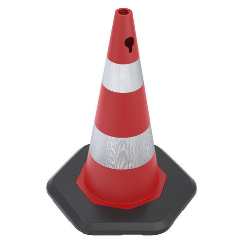 UVV-geleidekegel Ecolight met zware voet, reflecterend, 50 of 70 cm / 70 cm