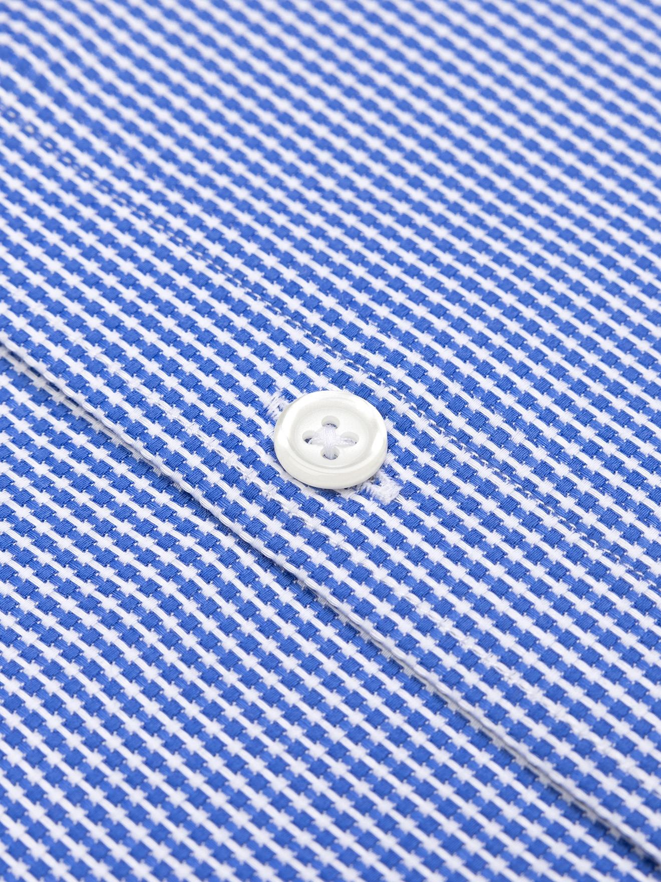 Chemise cintrée Creed texturée bleue
