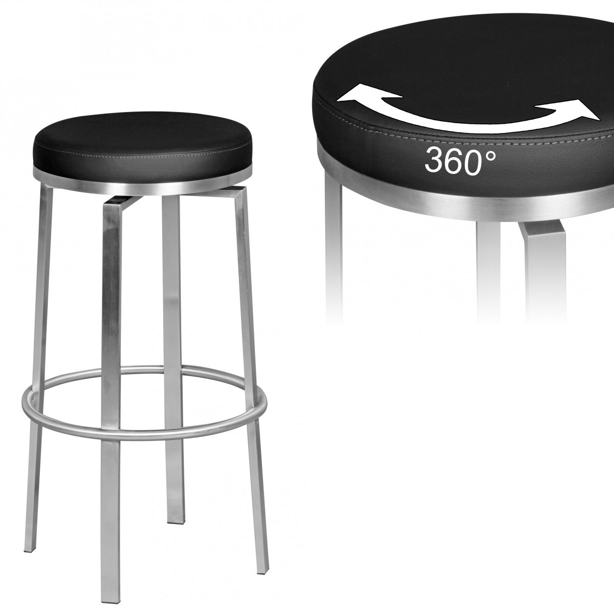 Barhocker DURABLE M8 - schwarz - Kunstleder