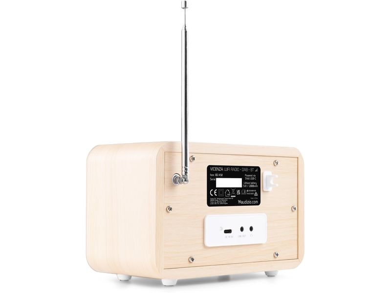 Audizio DAB  Radio Vicenza Weiss DAB  Radio mit Akku, Internet Radio und Bluetooth