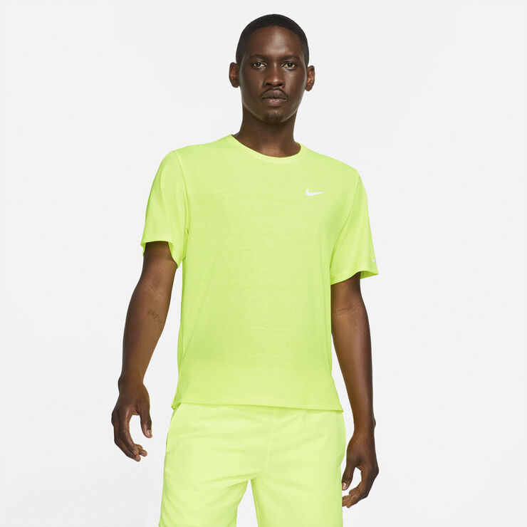 Nike Dri Fit Miler Lobe T Shirt Gul